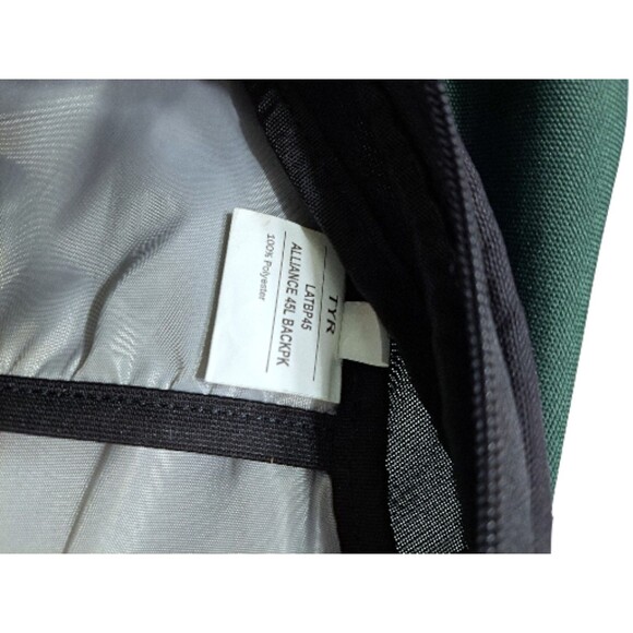 TYR Alliance 45L Swim Bag Backpack Large Green Black - Picture 10 of 10